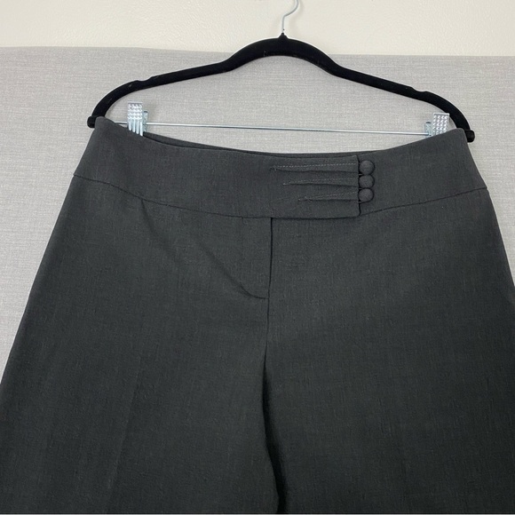 Marks & Spencer Dress Pants Womens Sz 12 Long Charcoal Grey Straight Leg Trouser - Picture 2 of 11